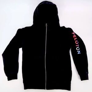 Lululemon Peloton All Yours Full Zip Hoodie Black Terry Sweatshirt Women Size 10